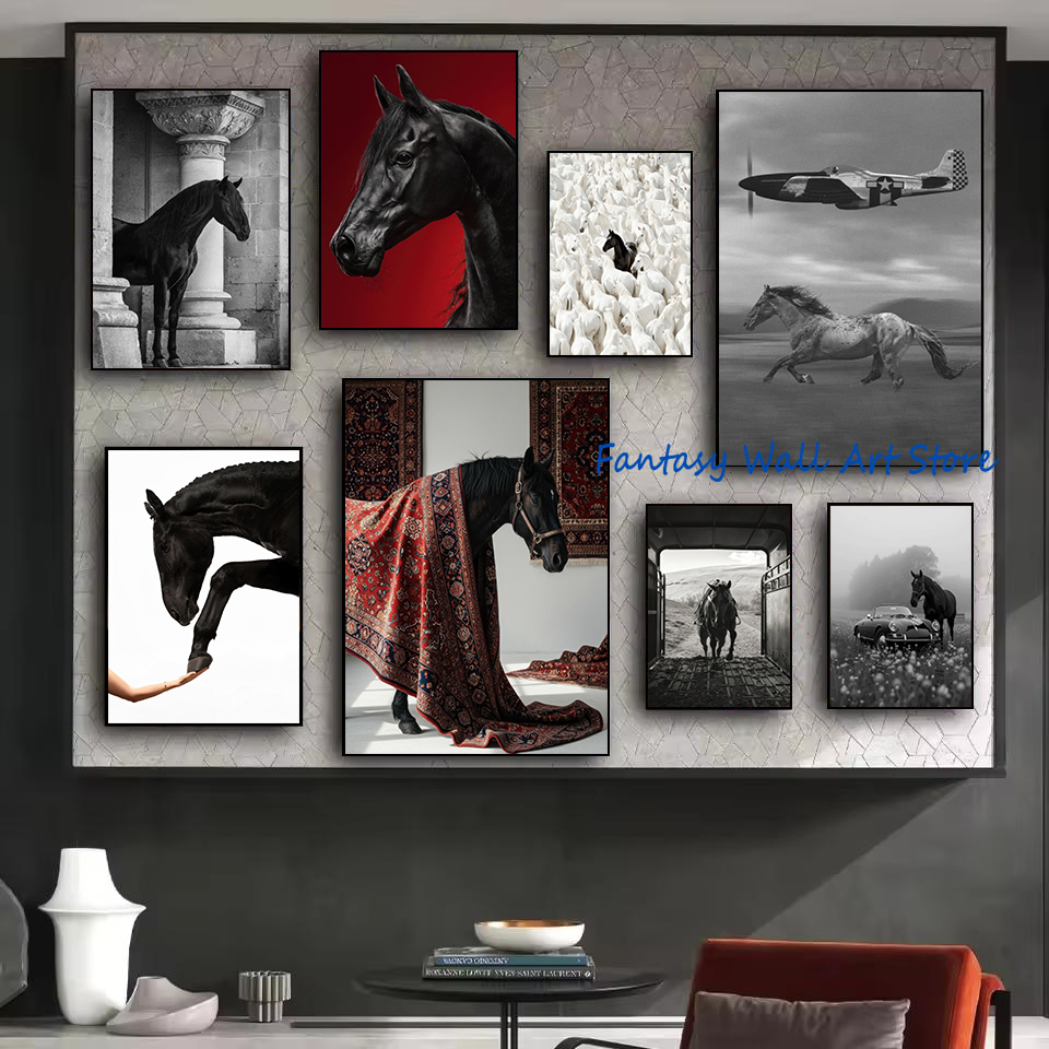 Luxury Lifestyle Japan - Black Horse Photos Vintage Luxury Wall