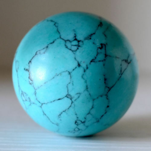 Crystal Ball Decor - Raw Ore Turquoise Stone Mineral Stone