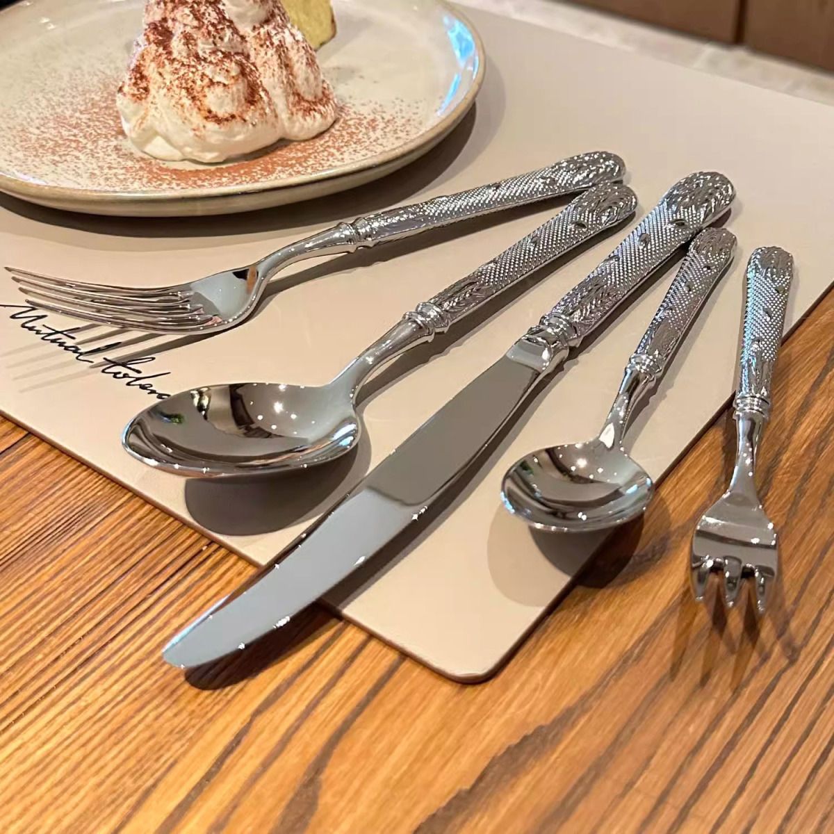 Gold Plated Cutlery - 304 Stainless Steel Cutlery Set Silver