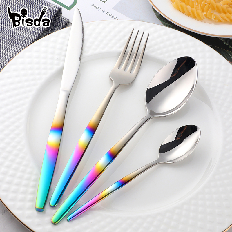 Rainbow Flatware Set Gold Cutl - огляд і ціна Gold Plated Cutlery