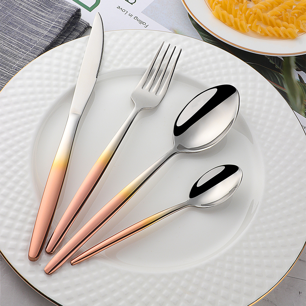 Rainbow Flatware Set Gold Cutl - огляд і ціна Gold Plated Cutlery