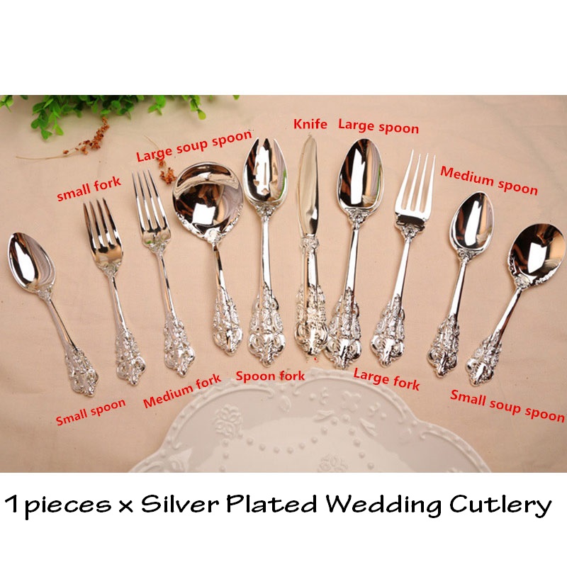 1pcs Luxury Wedding Tableware  - огляд і ціна Gold Plated Cutlery
