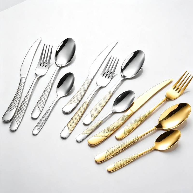32Pcs Star Diamond Pattern Cut - огляд і ціна Gold Plated Cutlery