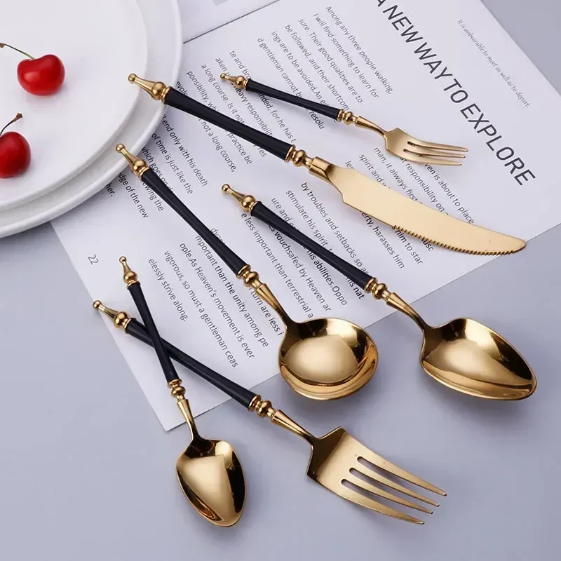 Luxury Western Gold Dinnerware - огляд і ціна Gold Plated Cutlery