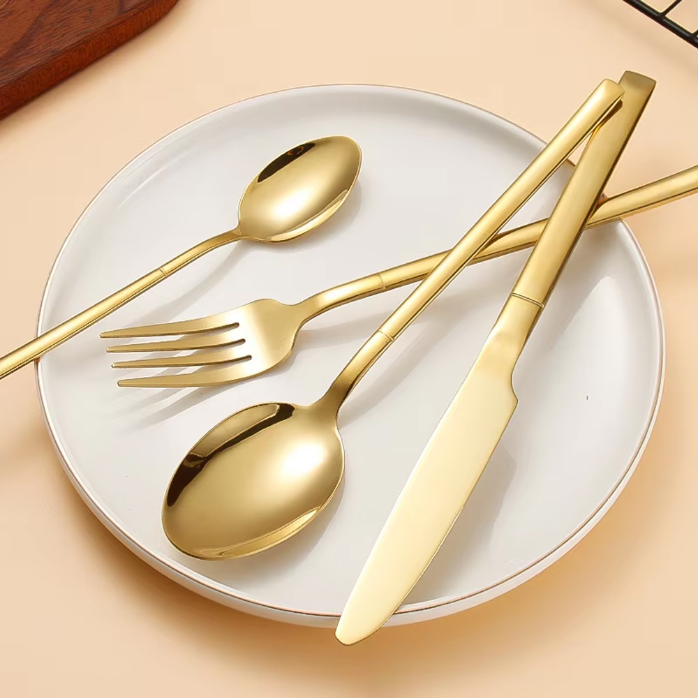 30PCS Gold Tableware Sets Stai - огляд і ціна Gold Plated Cutlery