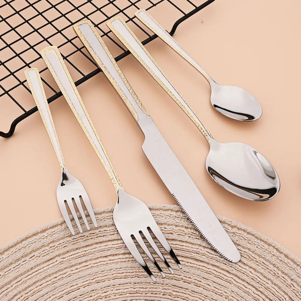 4Pcs Stainless Steel Cutlery S - огляд і ціна Gold Plated Cutlery