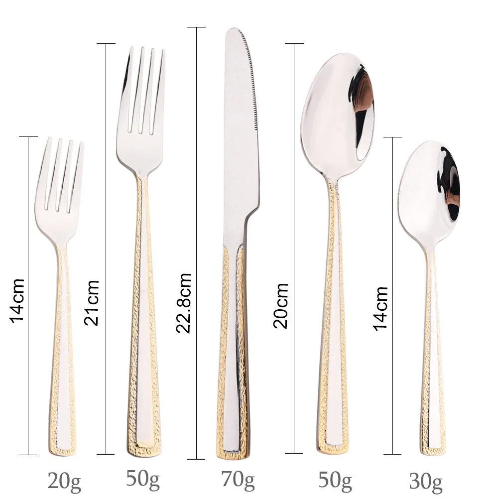 4Pcs Stainless Steel Cutlery S - огляд і ціна Gold Plated Cutlery