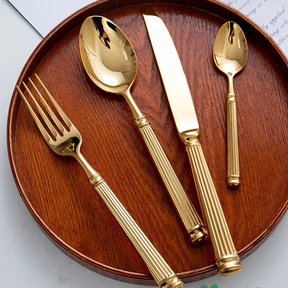 4pcs Bright 18/10 Stainless St - огляд і ціна Gold Plated Cutlery