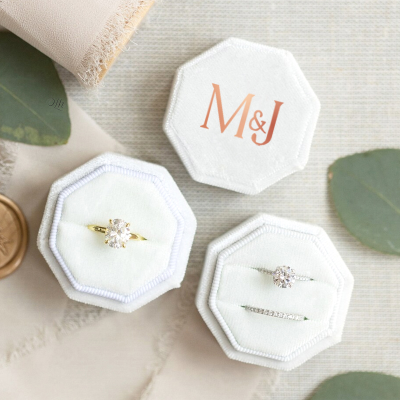 Custom Wedding Rings Box One T - огляд і ціна Velvet Jewelry Box